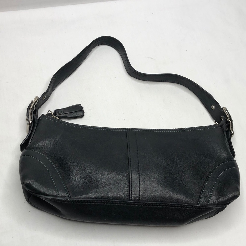 Coach leather navy blue shoulder bag 5 x 11 x 2